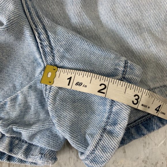 American Eagle Mom Jean Shorts 0 Button Fly - Picture 6 of 7